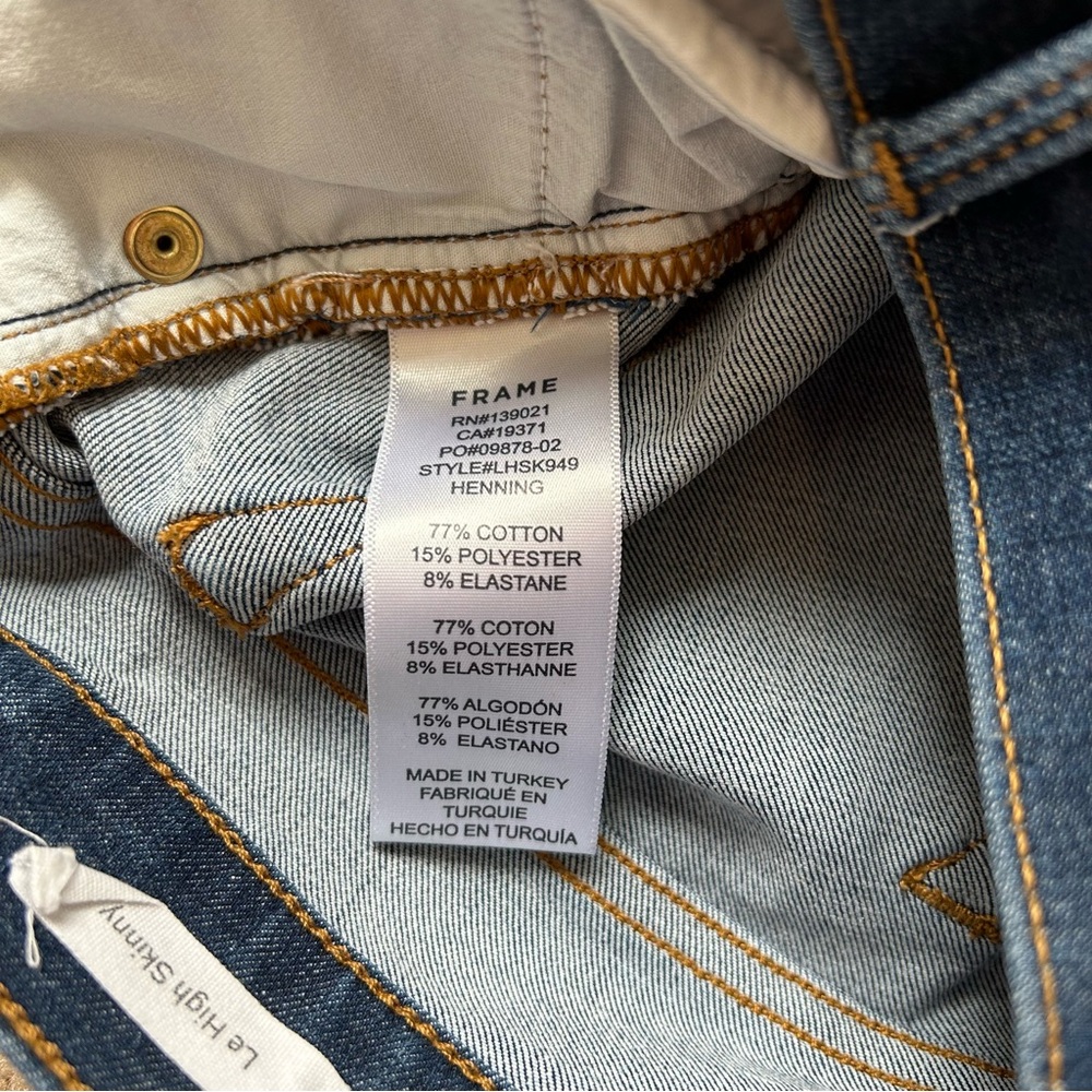 (SOLD) FRAME Le High Skinny Jeans Size 28 - Picture 14 of 16